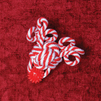 House of Paws Red and White Ruldolph Rope Toy